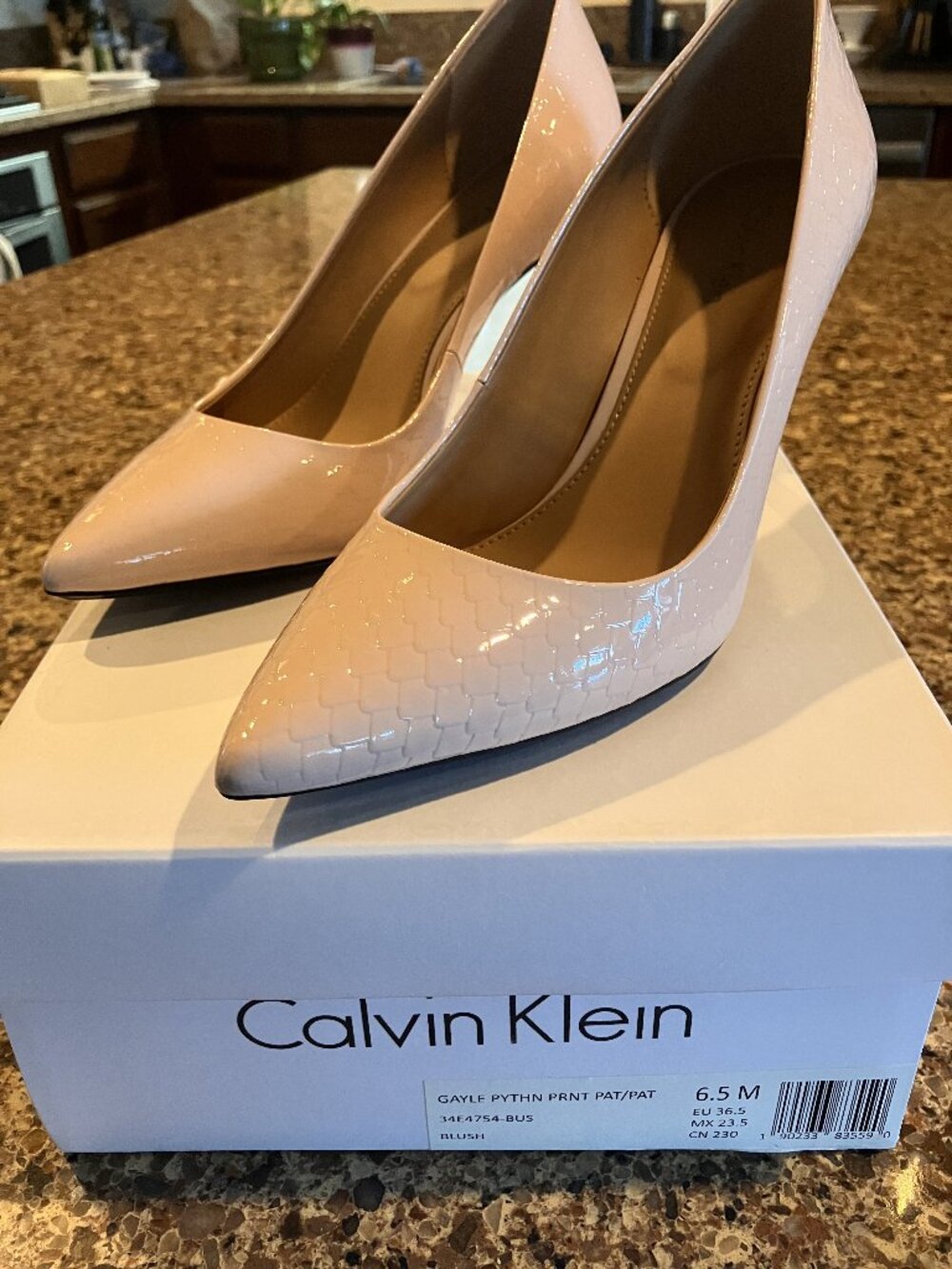 Calvin Klein Gayle Blush patent heels - sz. 6.5